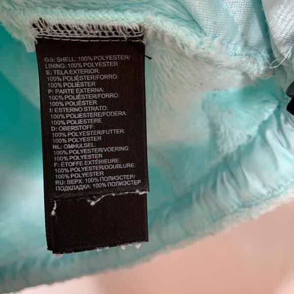 The North Face women's frosty blue Oso hoodie faux fur fleece zip up jacket XS - Picture 9 of 13